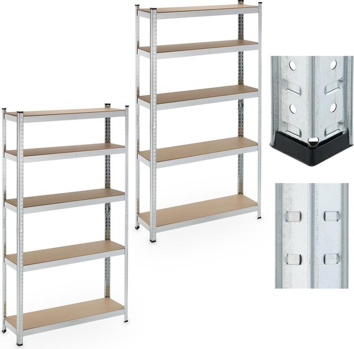 Relaxdays 2x heavy duty shelving