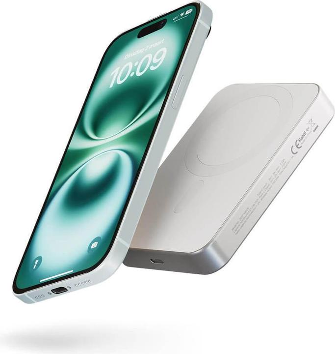 Actual product image Zens Slim Qi2 Al Powerbank10.000mAhWhite (10000 mAh, 15 W, 38.70 Wh)