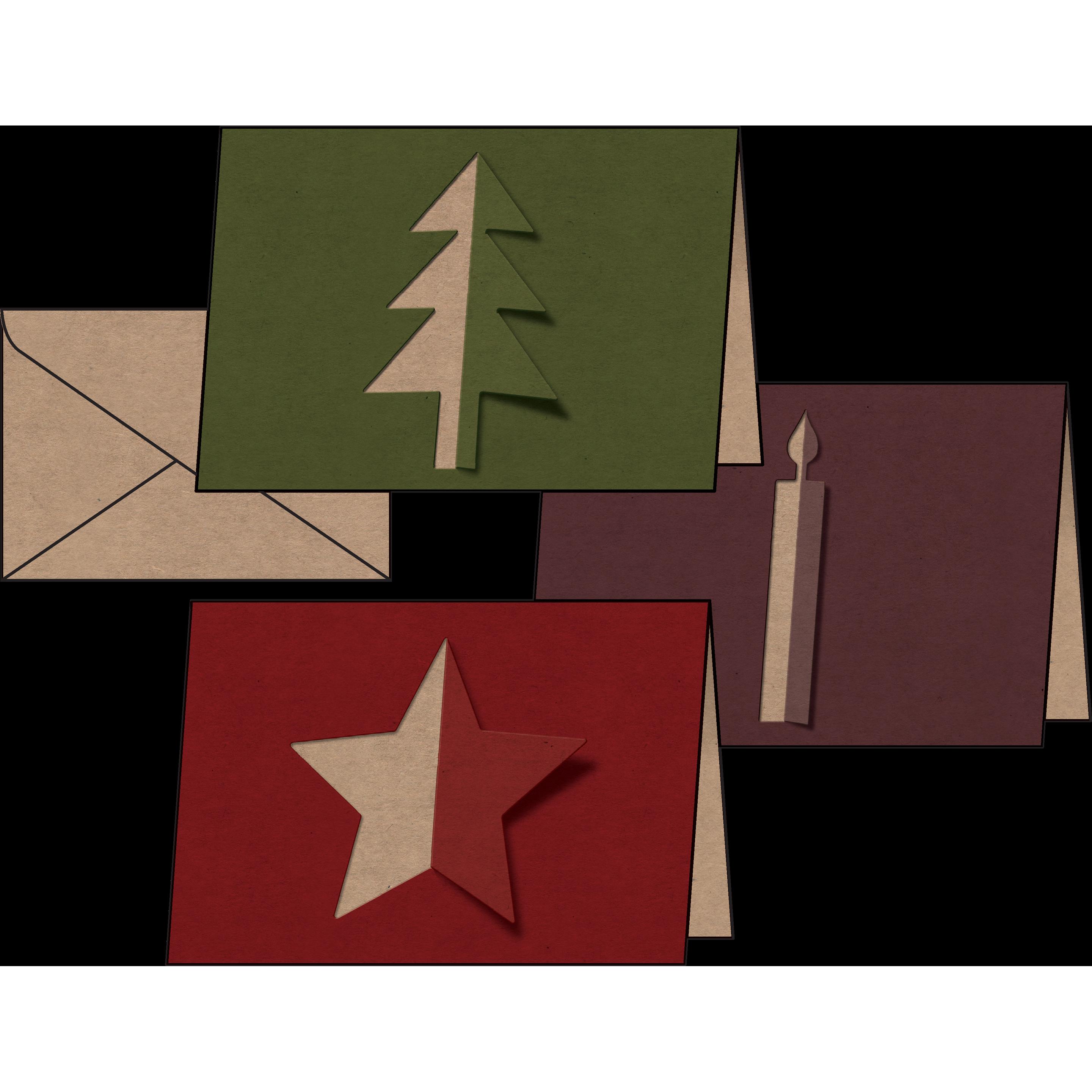 Sigel, Grusskarte + Briefpapier, W'Karten Cut-out Br A6/5 10+10 (10 Stk.)