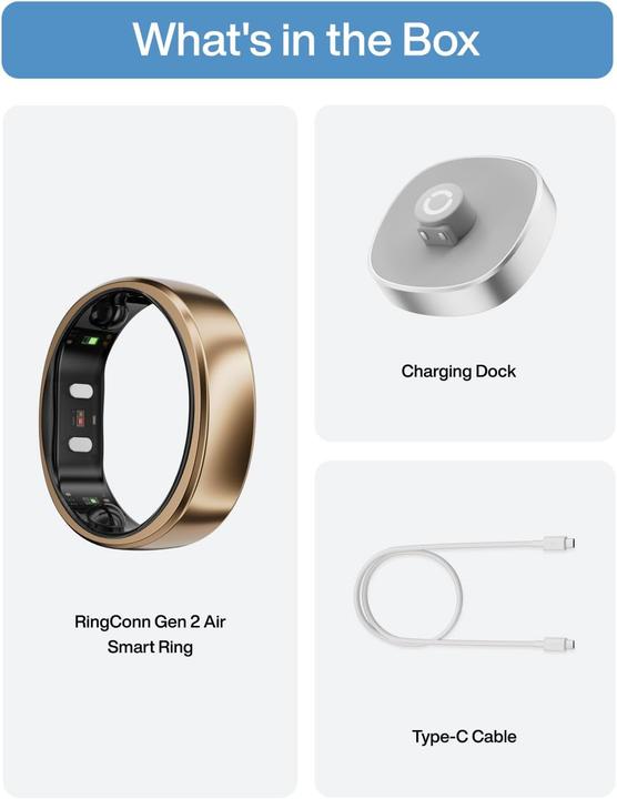 Actual product image RingConn Smart Ring Gen 2 Air (6, Silver)