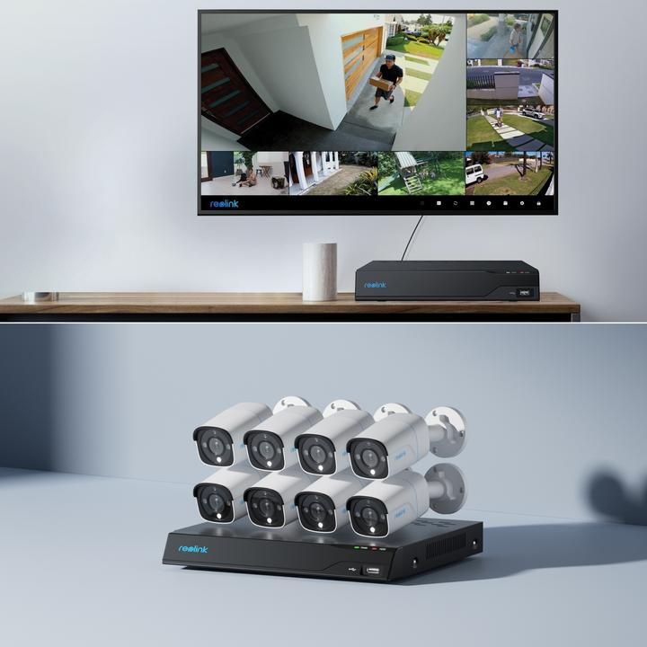 Actual product image Reolink NVS16-8MB8 - 4K Security System, 16-Channel NVR, 24/7 Recording, Person/Vehicle/Animal Detection (3840 x 2160 pixels, Ultra HD 3840X2160/60HZ)