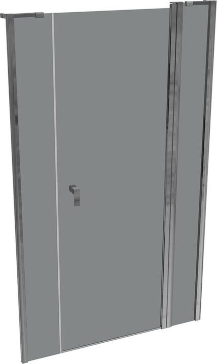 Actual product image Hüppe Design pure 4-corner swing door with fixed segment and side panel in niche, width:120cm height:200cm (211 cm, 120 cm, 200 cm)