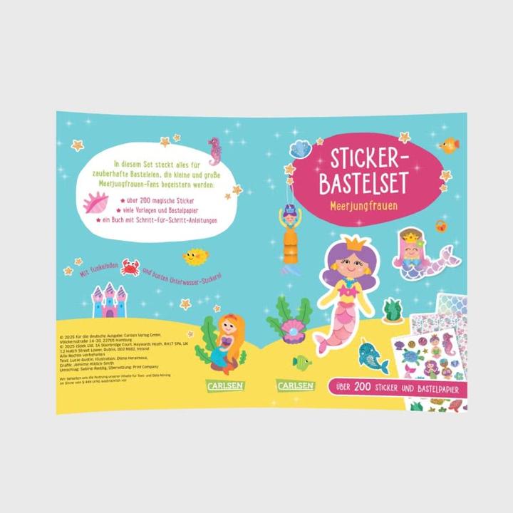 Produktbild Bastelset für Kinder: Sticker-Bastelset: Meerjungfrauen