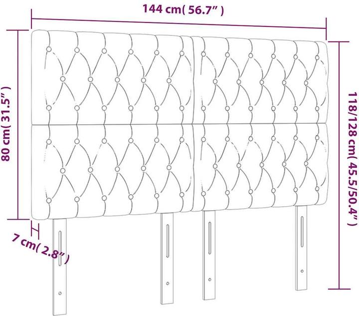 Image du produit vidaXL Lea (144 x 7 x 128 cm)