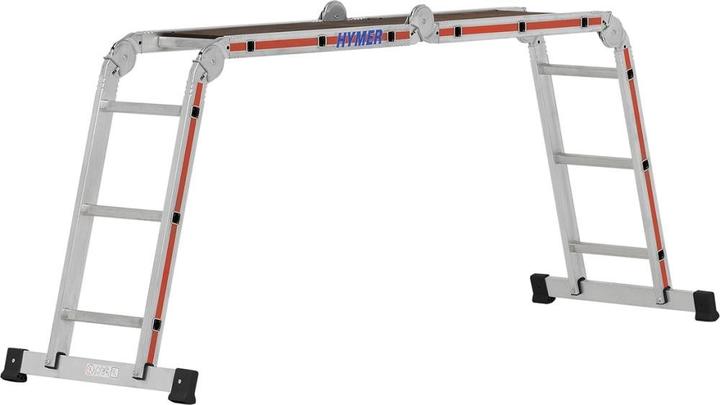 Produktbild Hymer-Leitern Hymer Vielzweckleiter 4 x 3 Sprossen inklusive Plattform (Anlegeleiter, Stehleiter, 347 cm)
