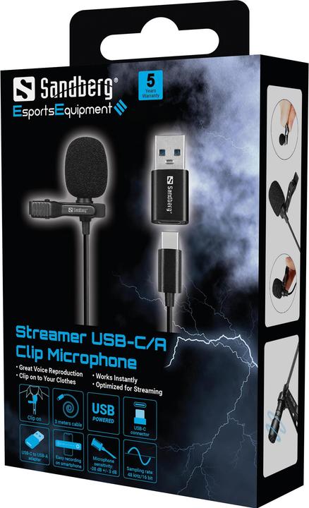 Produktbild Sandberg Streamer USB Clip Microphone