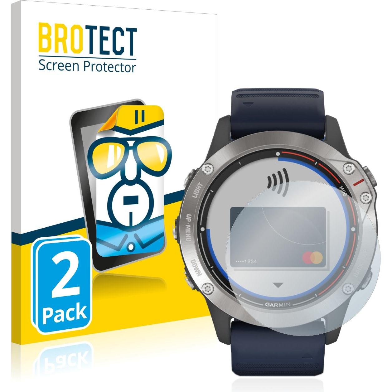 BROTECT Schutzfolie Displayschutz Klar, Smartwatch Schutzfolie, Transparent