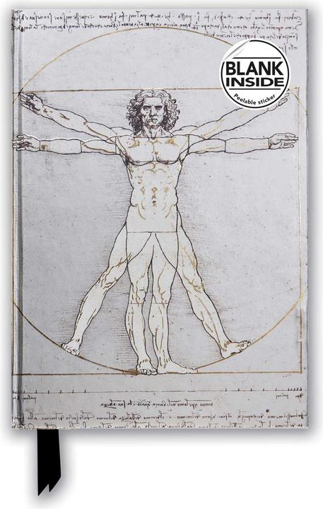 Produktbild Leonardo da Vinci: Vitruvian Man (Foiled Blank Journal) (A5, Blanko, Harter Einband)