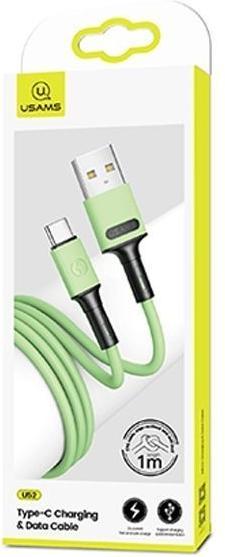 Image du produit Usams Câble U52 USB-C 2A Fast Charge 1m zielony/green SJ436USB02 (US-SJ436) (1 m)