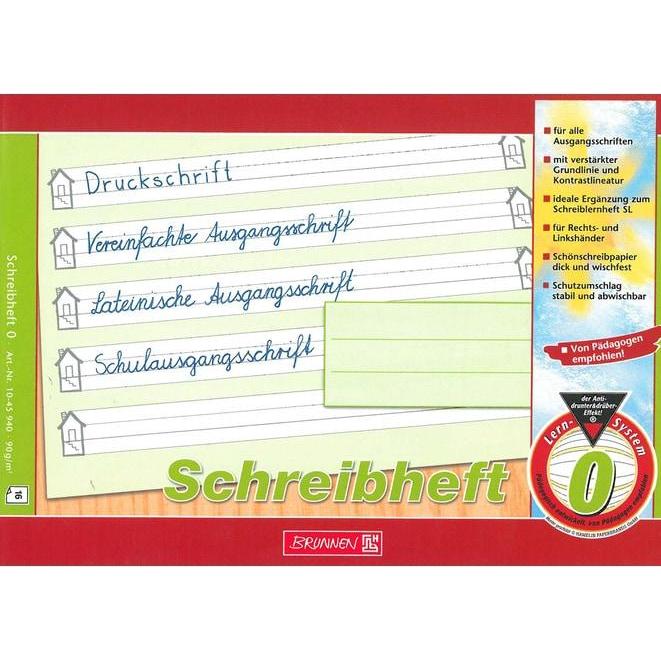 Brunnen, Heft + Block, Schreibheft A5 quer Lin0 16 Bl. 1045940 (Gepunktet)