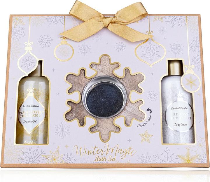 Actual product image Accentra WINTER MAGIC gift set in gift packaging, with candle holder (Hair care set)