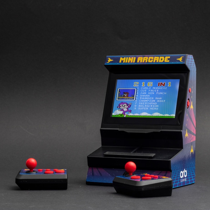 Image du produit ORB - Mini machine à arcade avec double contrôleur - inkl. 300x 8-Bit Spielen