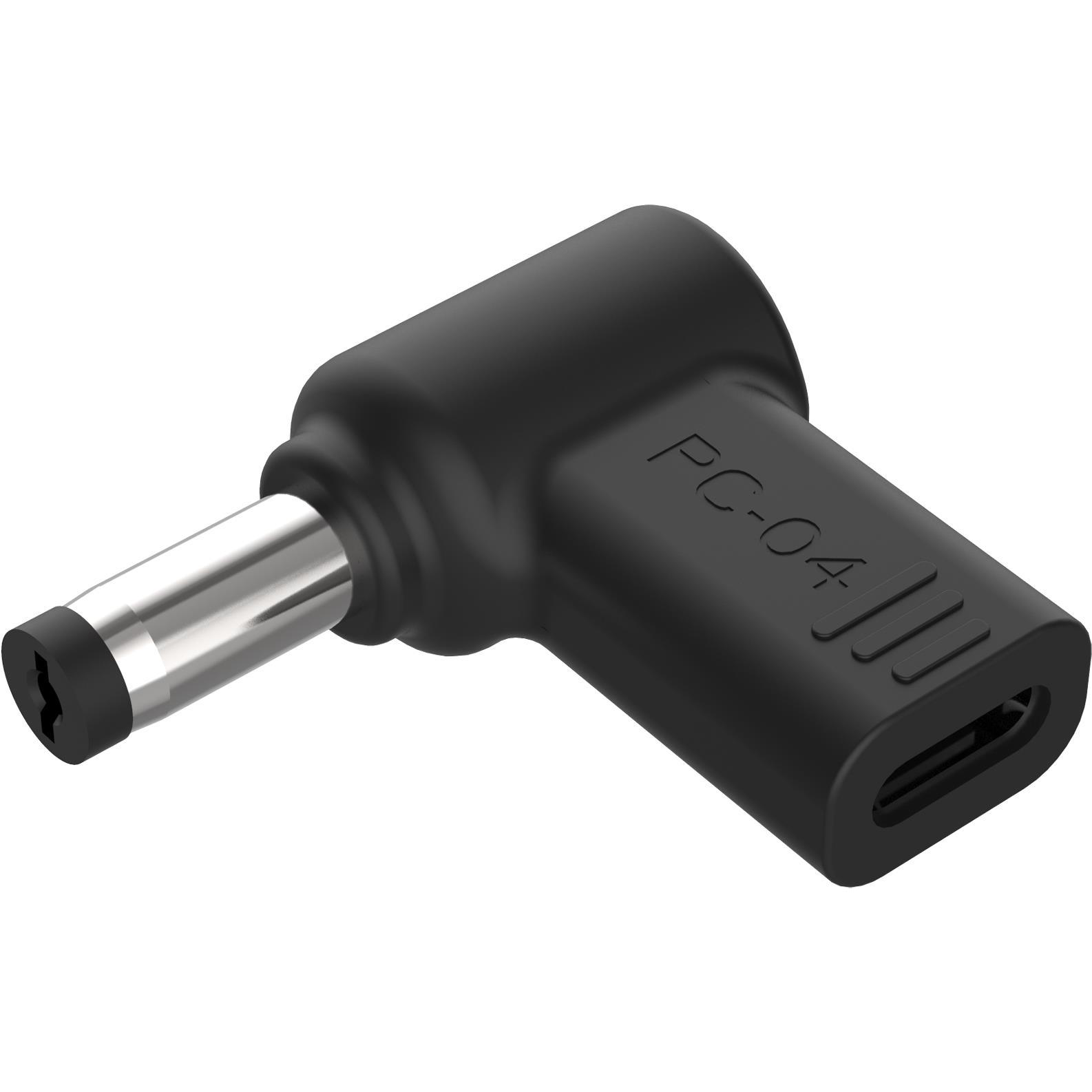 Conceptronic Adapter USB-C -> DC, Asus 5.5x2.5mm 18-20V sw, Notebook Netzteil, Schwarz