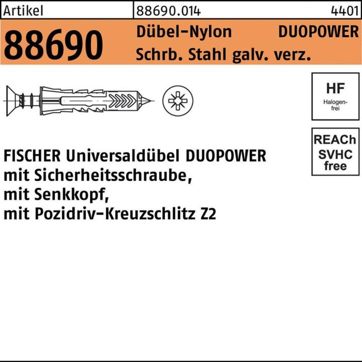 Produktbild Fischer 94626 Unidue UX 10X60 R WH NV (50 Stk.)
