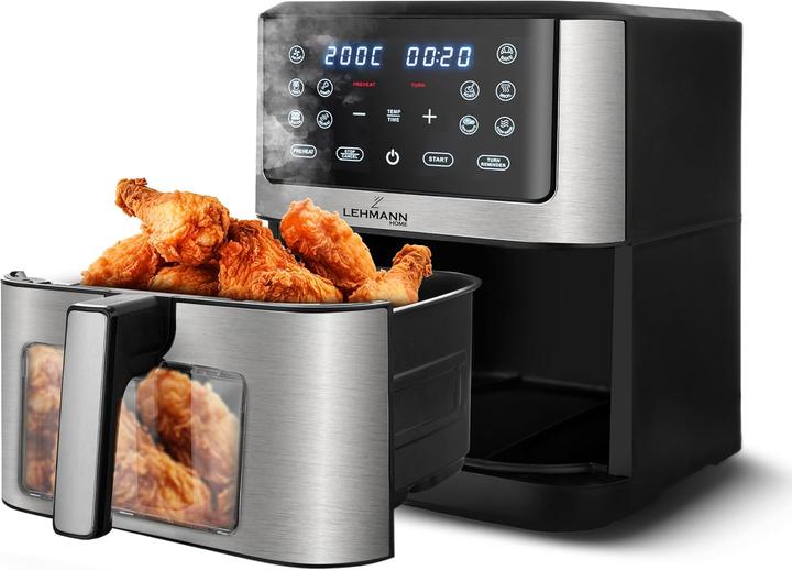 Produktbild Lehmann Heissluftfritteuse Air Fryer ‎LHODF-1435 mit Sichtfenster, 12 Programmen & Timer