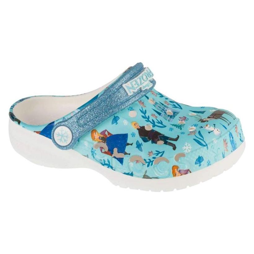Crocs, Meisjes, Pantoffels, Frozen Baya Clog Jr, Blauw, (35)