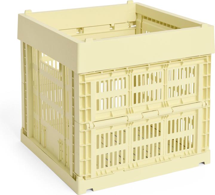 HAY - Colour Crate Cube Storage Crate (Light Yellow) (29.5 x 29.5 x 29.5 cm)