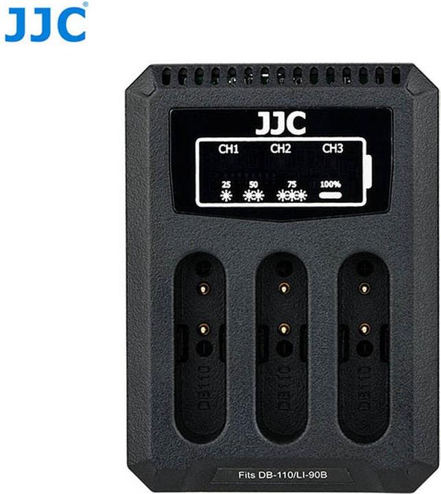 JJC Canon DCH DB110 USB Dual BatteryCharger (voor Ricoh DB 110/ Olympus) (Chargeur de batterie d'appareil photo)