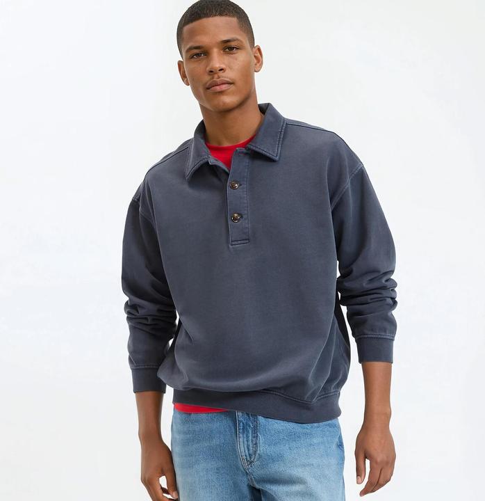 Produktbild La Redoute Collections Sweatshirt mit Polokragen (M)