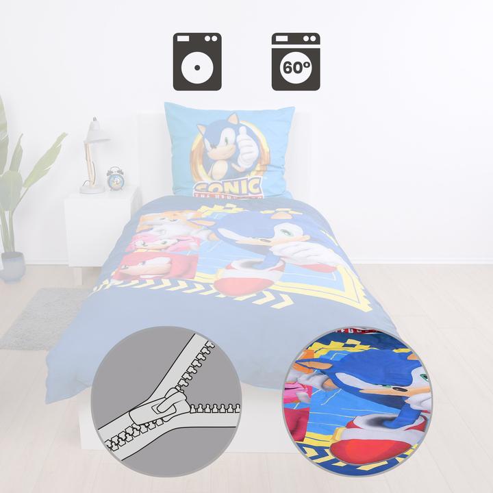 Actual product image Herding Kinder-Wendebettwäsche "Sonic the Hedgehog"