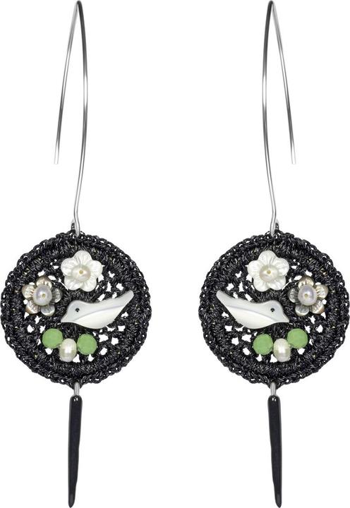 Produktbild Uzurii Little Dreamcatcher black Ohrringe (925er Sterlingsilber)