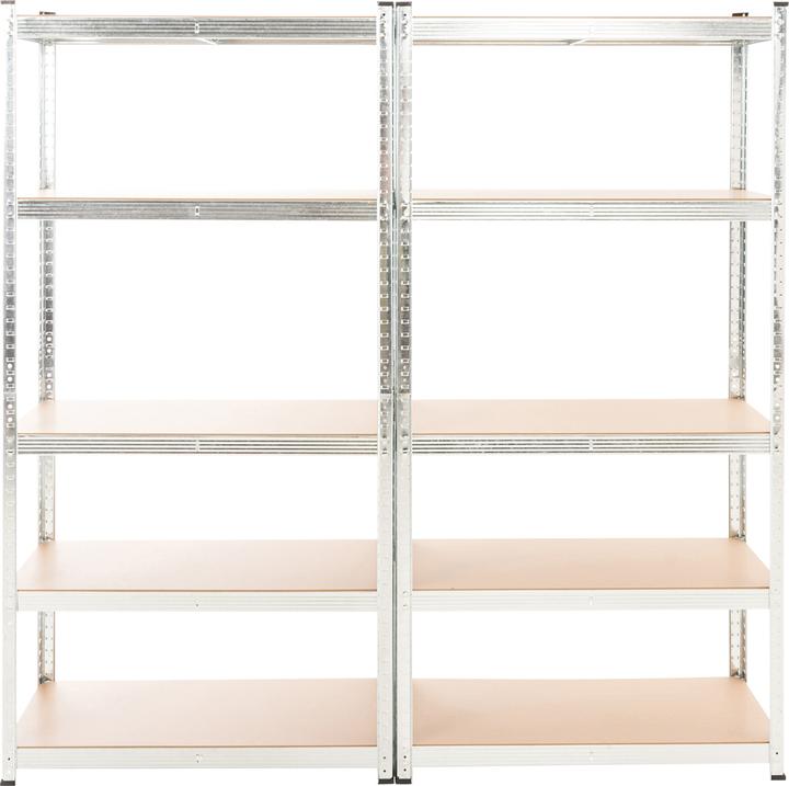 Actual product image CLP Set of 2 boltless shelves G 90x40x180 cm, silver