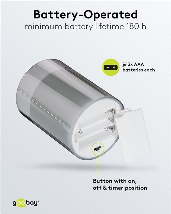 Productafbeelding Goobay LED kaars van echte was, 75x 150mm (1x)