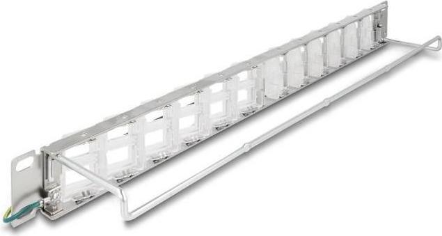 Produktbild Delock 19" Keystone Patchpanel mit 24 neigbaren Ports und En