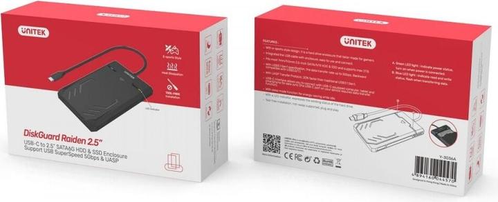 Actual product image Unitek Obudowa USB-C Hdd/Ssd Sata Uasp 5gbps (2.5")