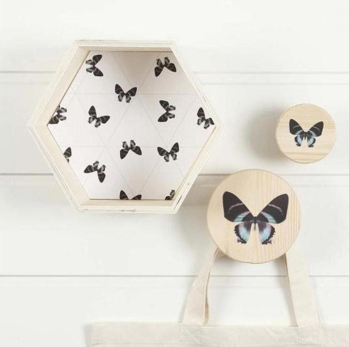 Produktbild Creativ Company Holz Wandregal Hexagonal