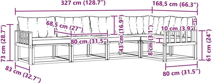 Produktbild vidaXL Gartenmöbel Set