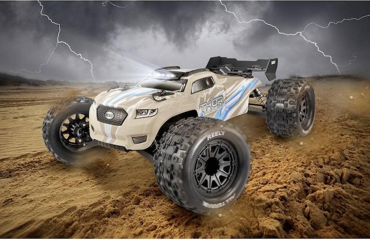Actual product image Reely Thor chalk grey brushless 1:10 RC model car electric monster truck all-wheel drive (4WD) 100% Rt (RTR Ready-to-Run)