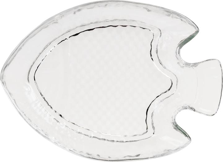 Glasi Hergiswil Servierplatte Fischschale Capri, 230x170 mm, Transparent