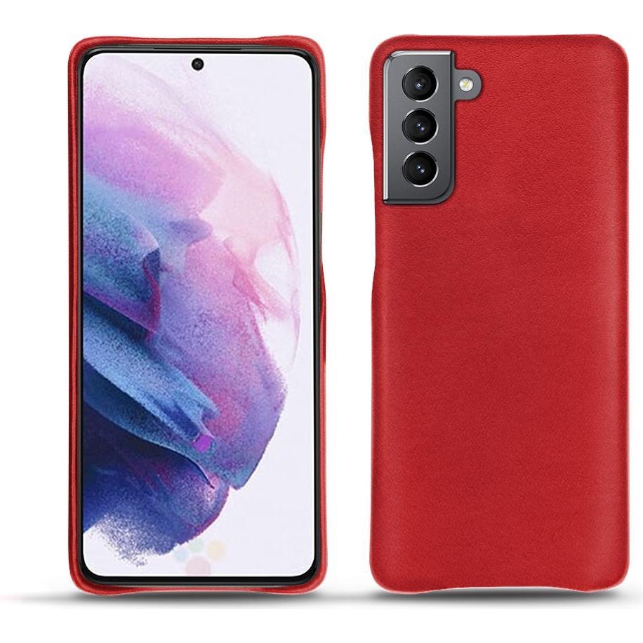 Noreve Lederschutzhülle (Samsung Galaxy S21), Smartphone Hülle, Rot