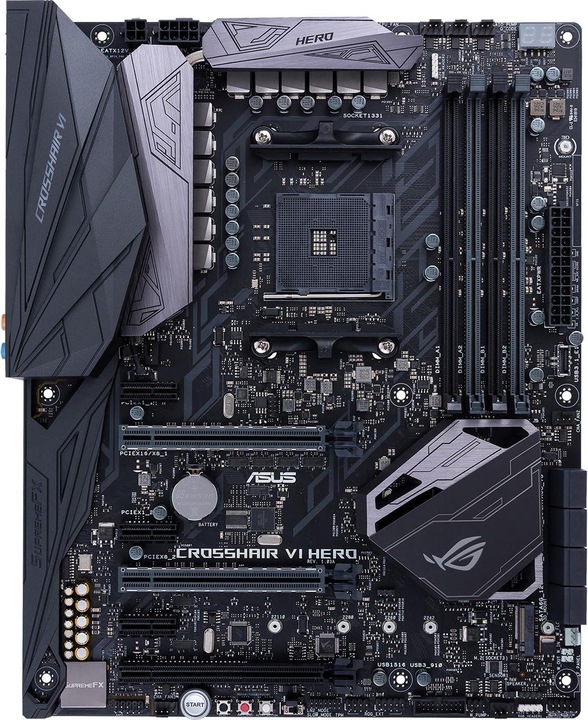 Produktbild ASUS Rog Crosshair Vi Hero Wifi (AM4, AMD X370, ATX)