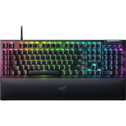 Actual product image Razer BlackWidow V4 Mechanical Gaming Keyboard, Yellow Switch, US Layout, Wired, Black (US, Cable)