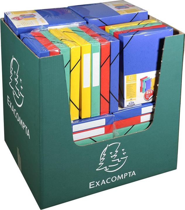 Actual product image Exacompta Collection box, 40 mm, assorted colours, promo pack 3+1 (A4)