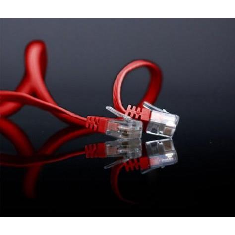 Shiverpeaks BASIC-S U/UTP Flach-Patchkabel, Kat.6, 0,5 m rot, 2 x RJ 45 Stecker, Mantel aus PVC, vergoldete Kont (U/UTP,...