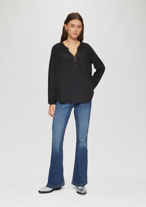 Produktbild S.Oliver Bluse Fliessende Viskose-Bluse mit Raffung (36)