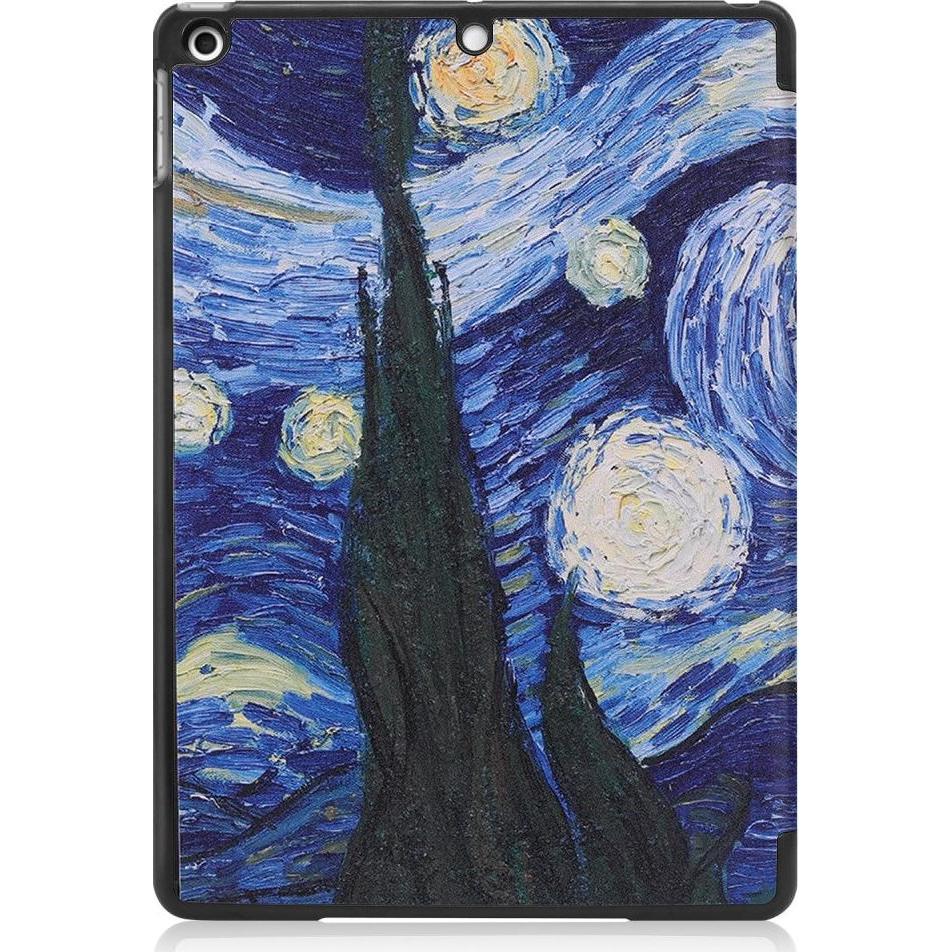Thumbnail - Cover-Discount Tri-fold Smart Case Nachthimmel (iPad 2019 (7. Gen)), Tablet Hülle, Grau