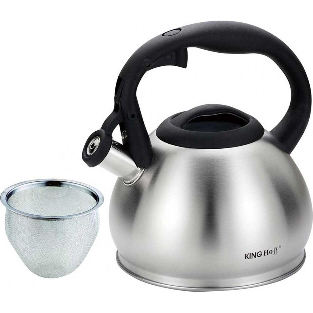 Kinghoff Teapot with sieve 1.2L KH-1633, Wasserkocher, Silber