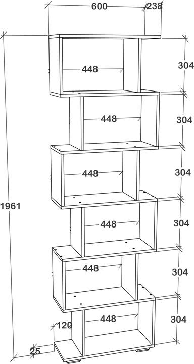 Produktbild VCM Palusa (60 x 24 x 196 cm)