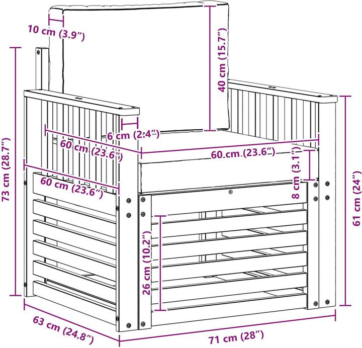 Produktbild vidaXL Outdoor-Sofa
