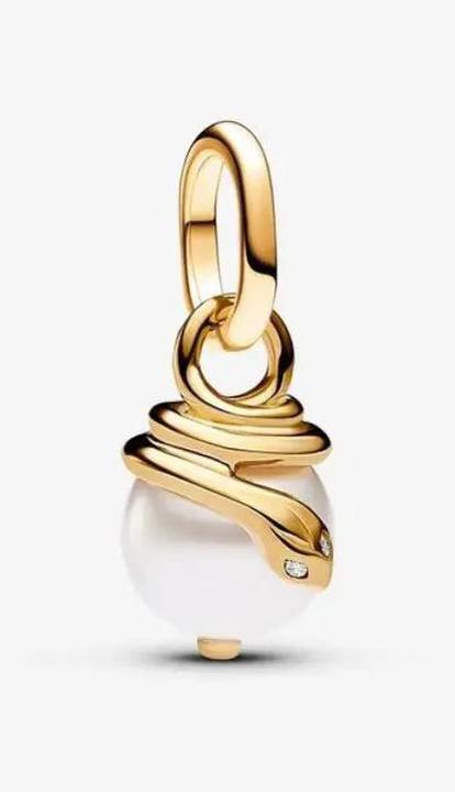 Produktbild Pandora ME Schlangen Perlmutt Mini Charm Anhänger (Vergoldet, Metall)