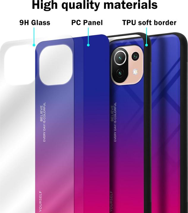 Actual product image Cadorabo TPU 2 colors glass envelope (Xiaomi Mi 11 Lite, Xiaomi Mi 11 Lite 5G, Xiaomi Mi 11 Lite 5G NE)
