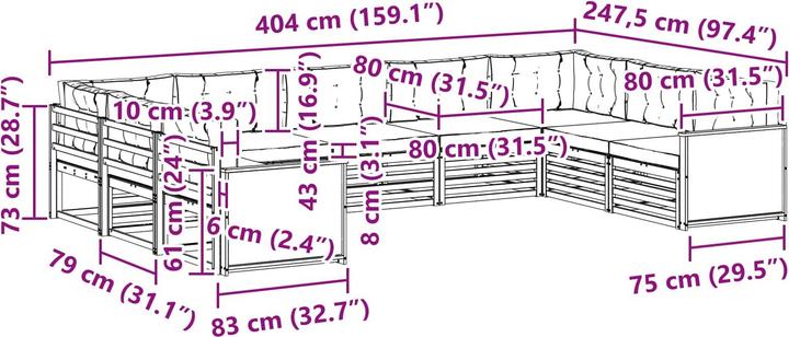 Produktbild vidaXL Outdoor-Sofa