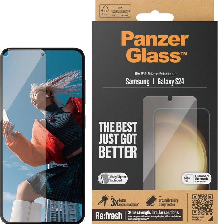Actual product image PanzerGlass Ultra-Wide Fit (1 Piece, Samsung Galaxy S24)