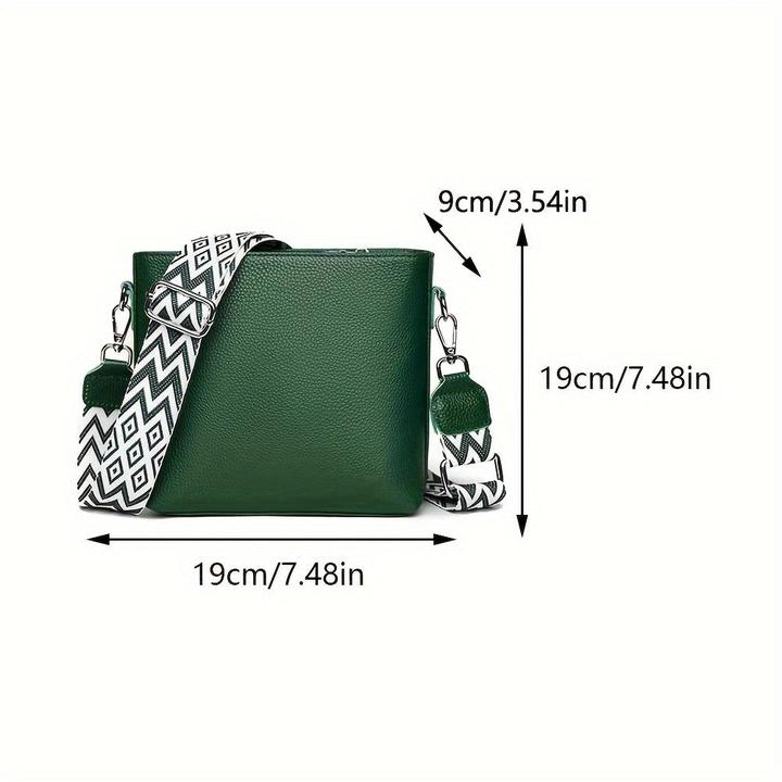 Image du produit Only-Bags.Store Kunstleder Crossbody Umhängetasche, Solid Farbe Messenger Satchel Geldbörse, Casual Fashion