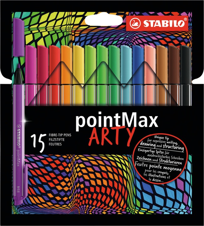 Produktbild STABILO Pointmax 15er Etui Arty (Sortiert, 15 x)