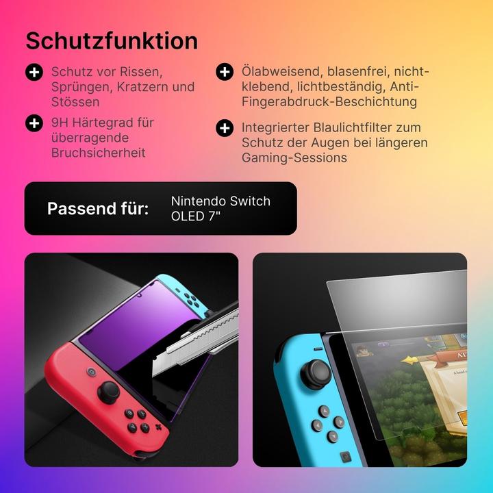 Actual product image Hermex Alternative screen protector for Nintendo Switch OLED 7"